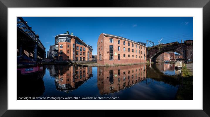 Castlefields Reflection Manchester Framed Mounted Print by Creative Photography Wales