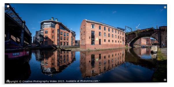 Castlefields Reflection Manchester Acrylic by Creative Photography Wales