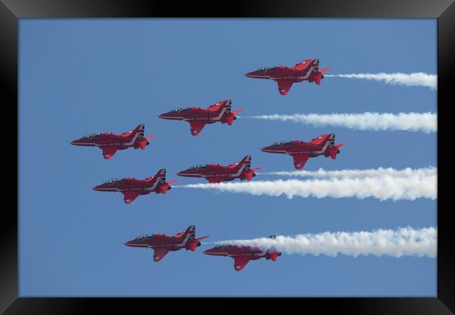 The RAF Red Arrows Framed Print by J Biggadike