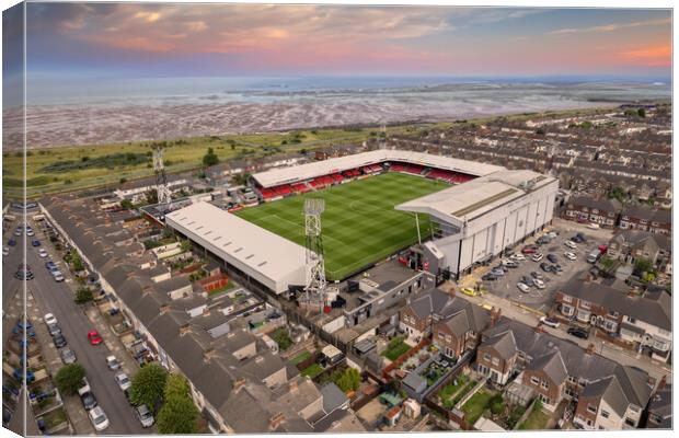 Blundell Park Sunrise Canvas Print by Apollo Aerial Photography