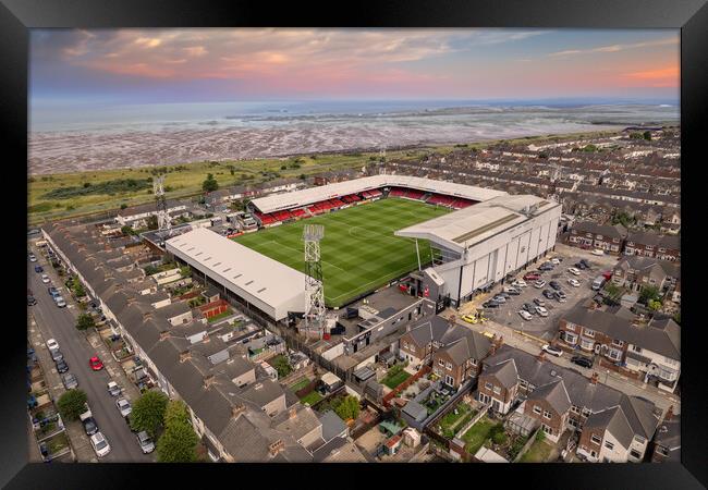Blundell Park Sunrise Framed Print by Apollo Aerial Photography