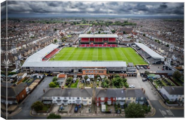 Blundell Park Grimsby Town FC Canvas Print by Apollo Aerial Photography