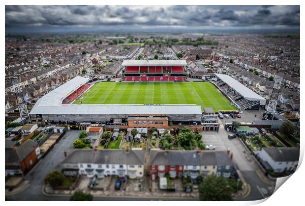 Blundell Park Grimsby Town FC Print by Apollo Aerial Photography