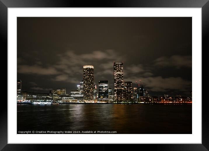 Canary Wharf, London Framed Mounted Print by Creative Photography Wales