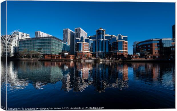 Salford Quays Manchester Canvas Print by Creative Photography Wales