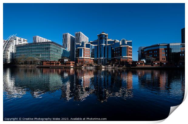 Salford Quays Manchester Print by Creative Photography Wales