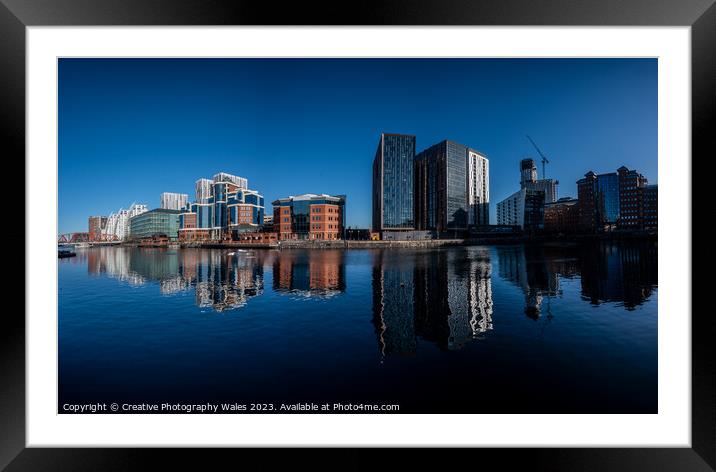 Salford Quays Manchester Framed Mounted Print by Creative Photography Wales
