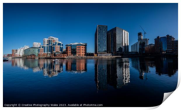 Salford Quays Manchester Print by Creative Photography Wales