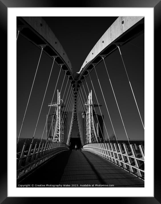 Salford Quays Lift Bridge, Manchester Framed Mounted Print by Creative Photography Wales