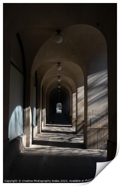 Town Hall Arches Manchester Print by Creative Photography Wales