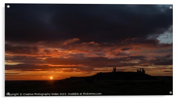 Dunstanburgh Castle, Northumberland Acrylic by Creative Photography Wales