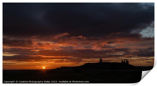 Dunstanburgh Castle, Northumberland Print by Creative Photography Wales