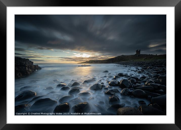 Dunstanburgh Castle, Northumberland Framed Mounted Print by Creative Photography Wales