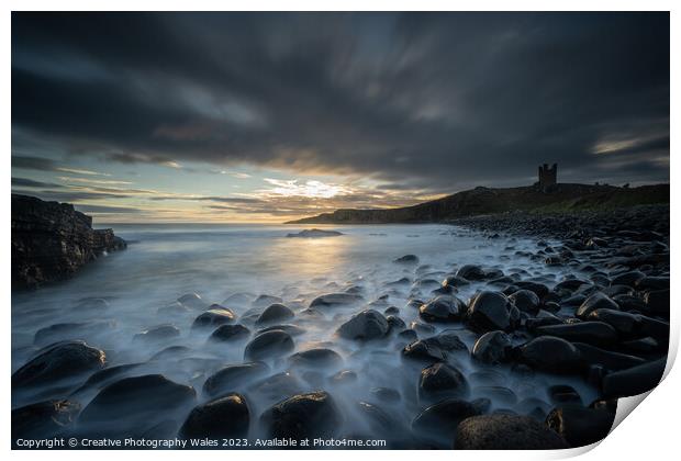 Dunstanburgh Castle, Northumberland Print by Creative Photography Wales