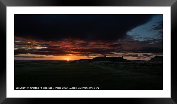 Dunstanburgh Castle, Northumberland Framed Mounted Print by Creative Photography Wales