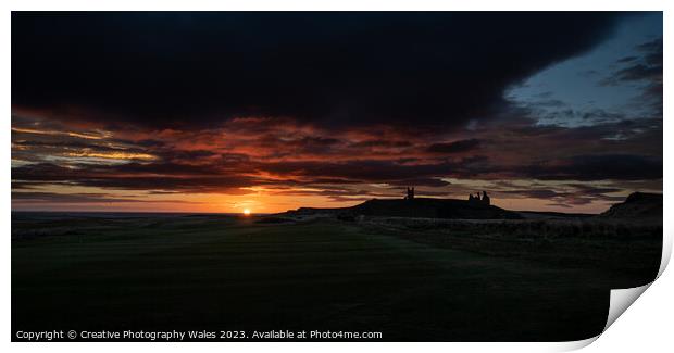 Dunstanburgh Castle, Northumberland Print by Creative Photography Wales