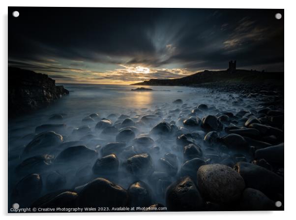 Dunstanburgh Castle, Northumberland Acrylic by Creative Photography Wales