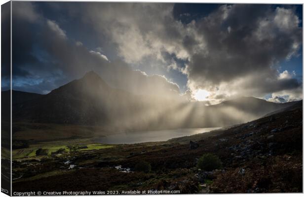 Tryfan Light Canvas Print by Creative Photography Wales