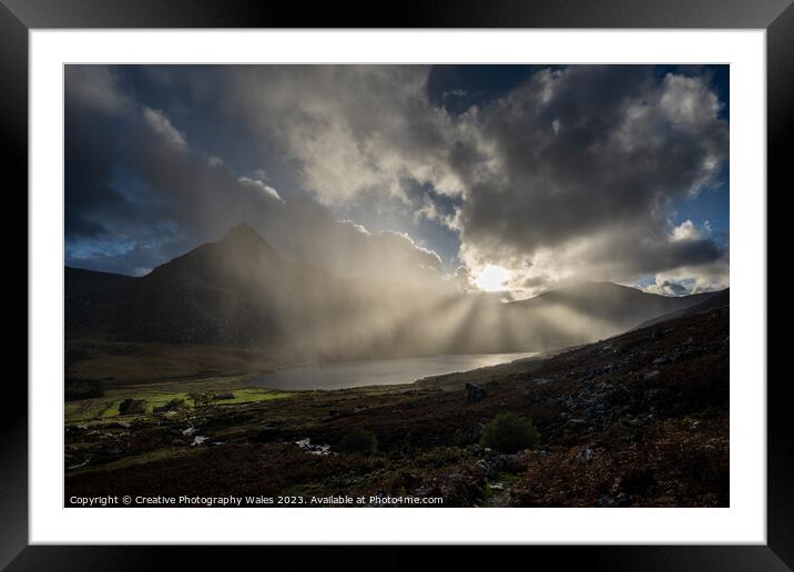 Tryfan Light Framed Mounted Print by Creative Photography Wales