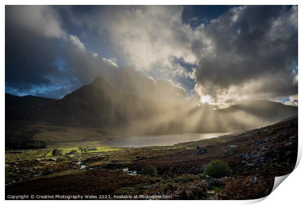 Tryfan Light Print by Creative Photography Wales