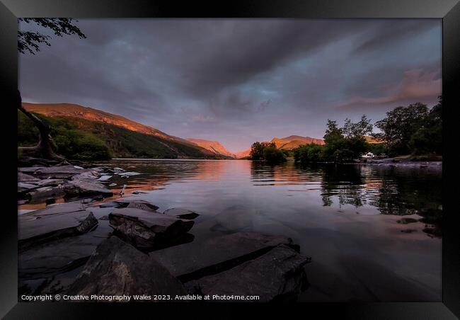 The Lone Tree, Llyn Padarn Framed Print by Creative Photography Wales