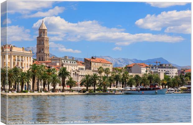 Split waterfront and harbour, Croatia Canvas Print by Chris Warham
