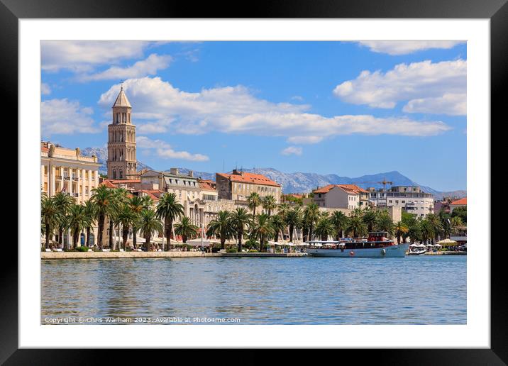 Split waterfront and harbour, Croatia Framed Mounted Print by Chris Warham