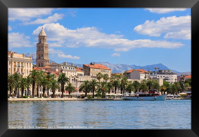 Split waterfront and harbour, Croatia Framed Print by Chris Warham