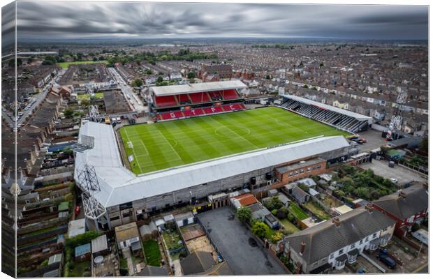 Blundell Park Stormy Skies Canvas Print by Apollo Aerial Photography