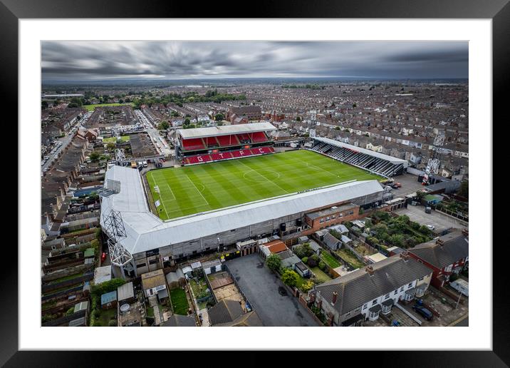 Blundell Park Stormy Skies Framed Mounted Print by Apollo Aerial Photography