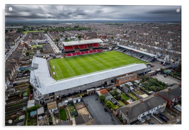 Blundell Park Stormy Skies Acrylic by Apollo Aerial Photography