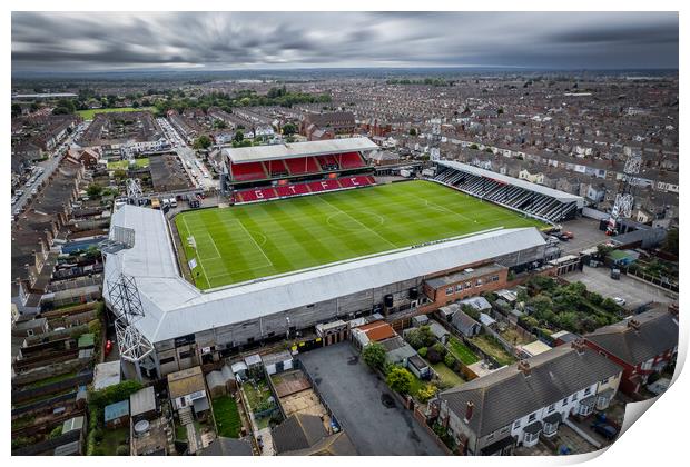 Blundell Park Stormy Skies Print by Apollo Aerial Photography