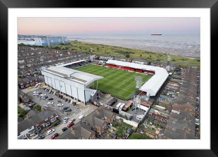 Blundell Park Home of Grimsby Town FC Framed Mounted Print by Apollo Aerial Photography