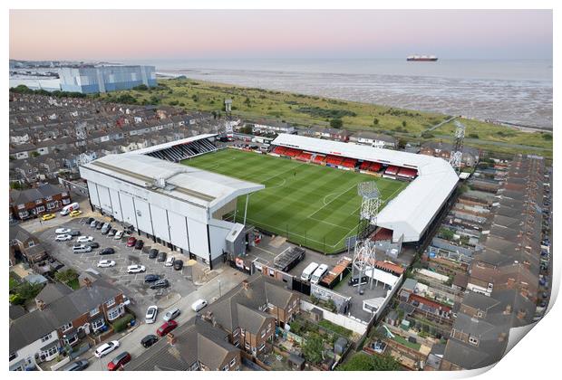 Blundell Park Home of Grimsby Town FC Print by Apollo Aerial Photography