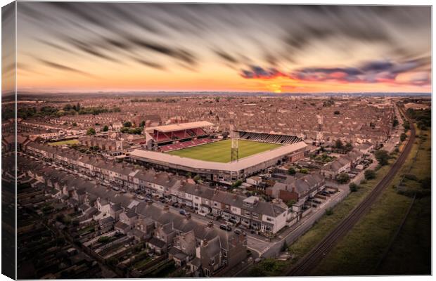 Sunset Over Blundell Park Canvas Print by Apollo Aerial Photography