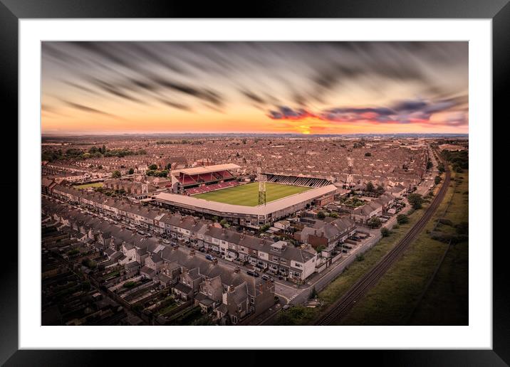 Sunset Over Blundell Park Framed Mounted Print by Apollo Aerial Photography