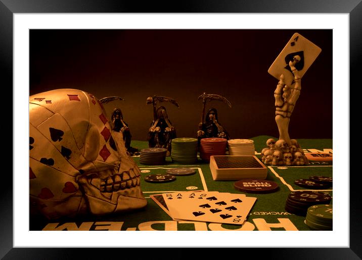 Deadly Times At The Casino Framed Mounted Print by Steve Purnell