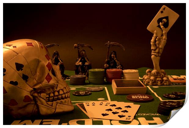 Deadly Times At The Casino Print by Steve Purnell