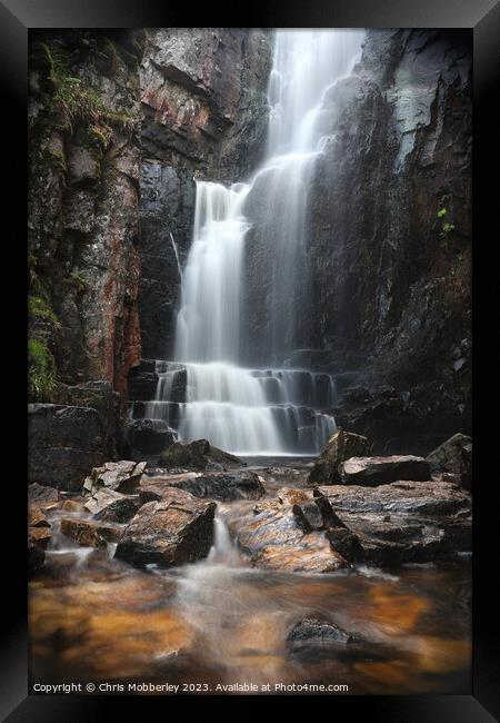 Wailing Widow Falls Scotland. Framed Print by Chris Mobberley