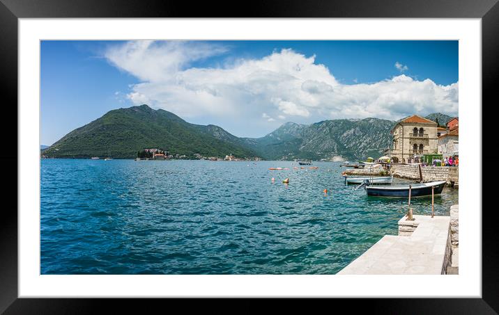 Perast and islands panorama Framed Mounted Print by Jason Wells