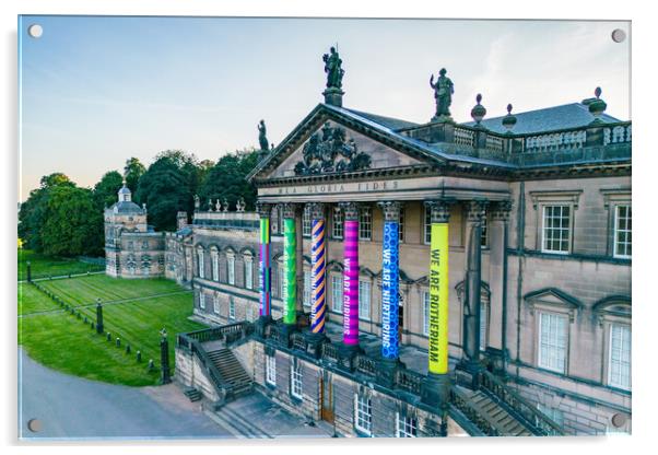 Wentworth Woodhouse Rotherham Colours Acrylic by Apollo Aerial Photography