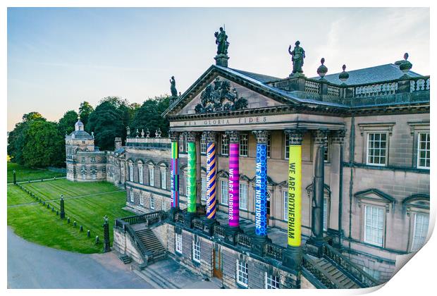 Wentworth Woodhouse Rotherham Colours Print by Apollo Aerial Photography
