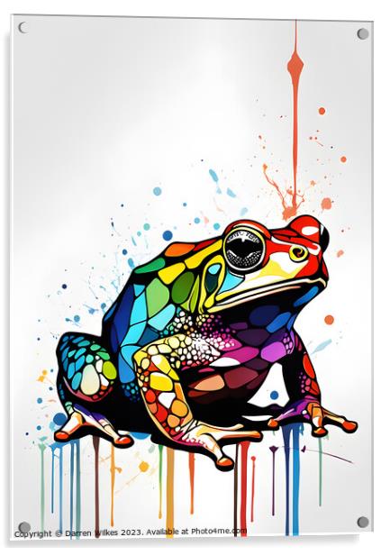 Abstract Multi shaped and coloured Frog  Acrylic by Darren Wilkes
