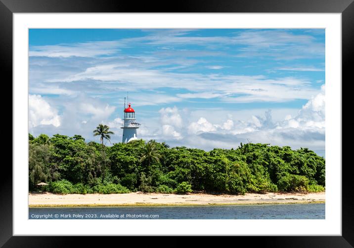 Low Island Lighthouse, Great Barrier Reef, Austral Framed Mounted Print by Mark Poley