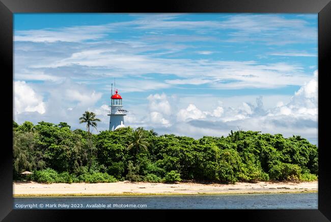 Low Island Lighthouse, Great Barrier Reef, Austral Framed Print by Mark Poley