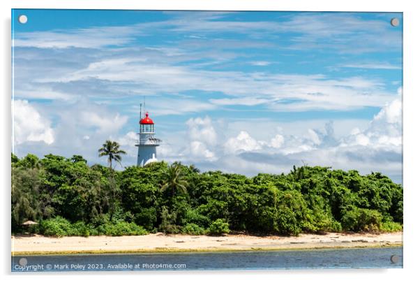 Low Island Lighthouse, Great Barrier Reef, Austral Acrylic by Mark Poley