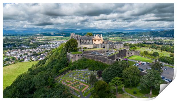 Stirling Castle Aerial View Print by Apollo Aerial Photography