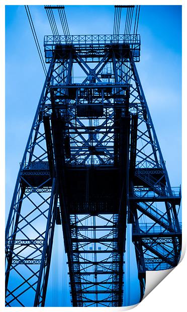 Newport Transporter Bridge in South Wales Print by Simon Barclay