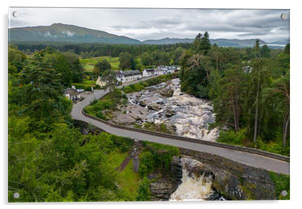 The Village of Killin Acrylic by Apollo Aerial Photography