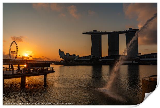 Views around Singapore , Asia,  Print by Gail Johnson